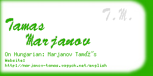 tamas marjanov business card